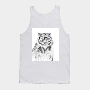 Tiger with glusses Tank Top